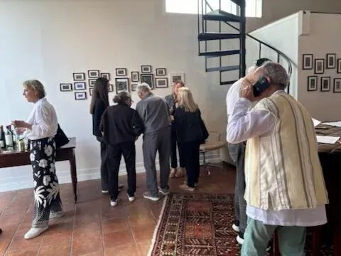 Artist with Visitors